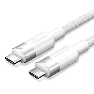 Кабель USB-C — USB-C Vention USB 3.2 Gen 2 10 Гбит/с 5A 1 м белый