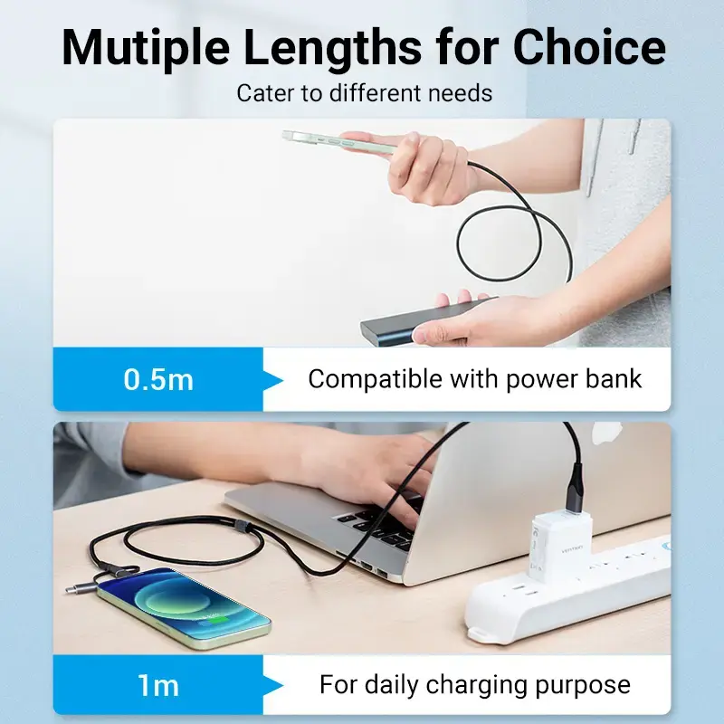 Vention USB 2.0 multi‑connector cable 1 m Photo 10