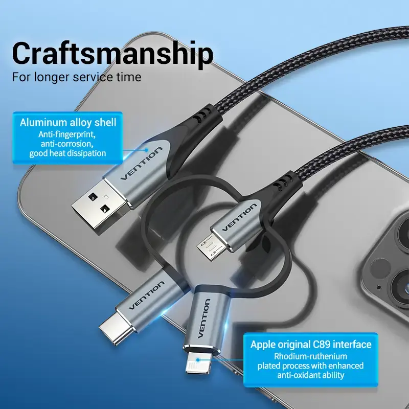 Vention USB 2.0 multi‑connector cable 1 m Photo 11