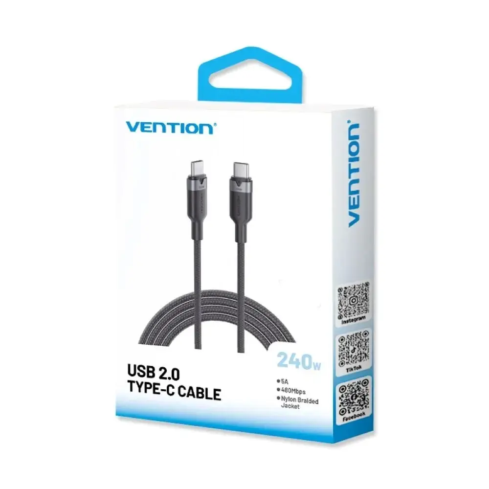 Vention TRIBH USB‑C uz USB‑C kabelis 2 m Photo 3