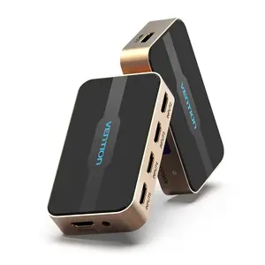 HDMI switcher Vention 5-in-1 to 1 Out, 5x HDMI inputs, 1x HDMI output, 4K Ultra HD 3840×2160 @30Hz, HDMI 1.4, external 5V/1A adapter, black