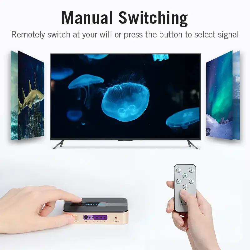 Vention HDMI switcher 5-in-1 to 1 Out ACDG0 Photo 6