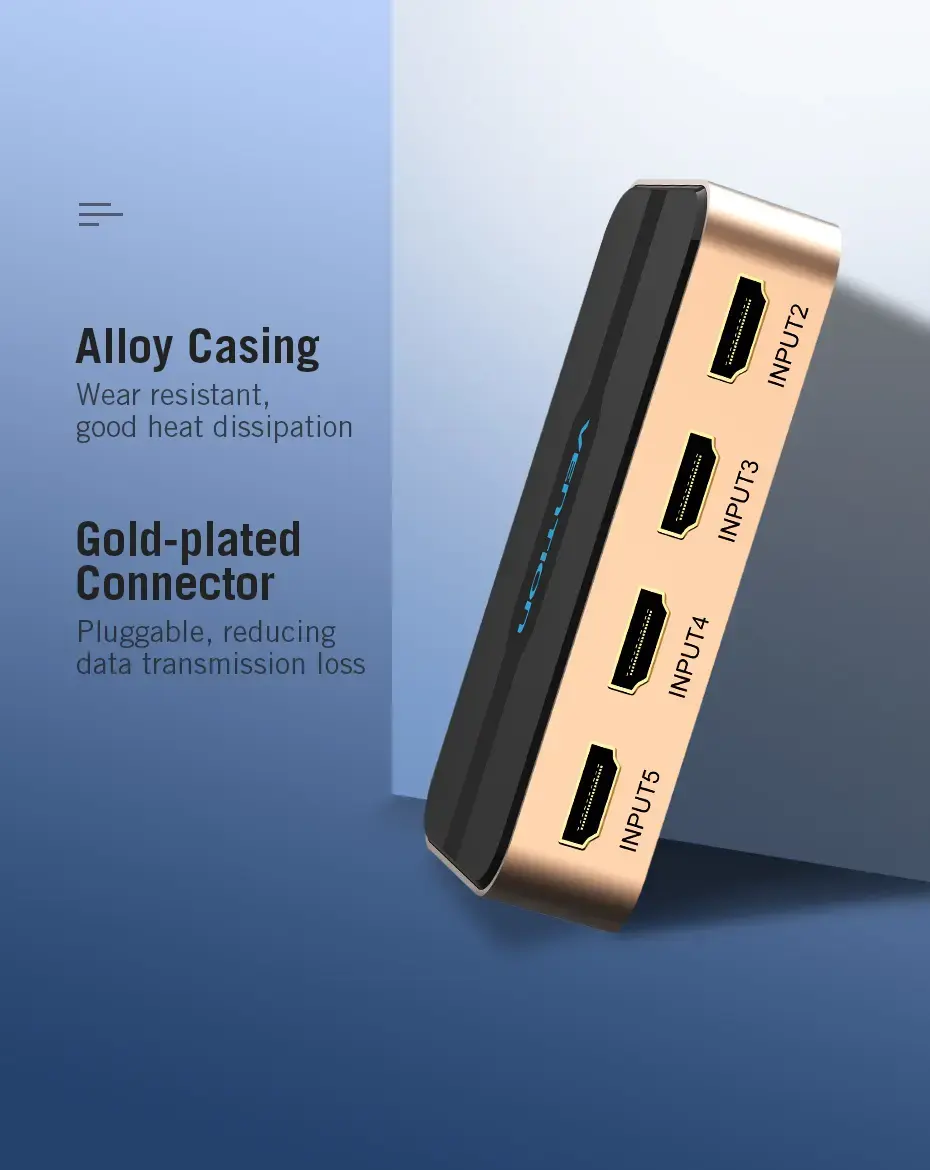 Vention HDMI switcher 5-in-1 to 1 Out ACDG0 Photo 15