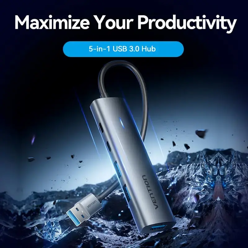 Vention TGXHB Концентратор USB 3.0 Серый Photo 2