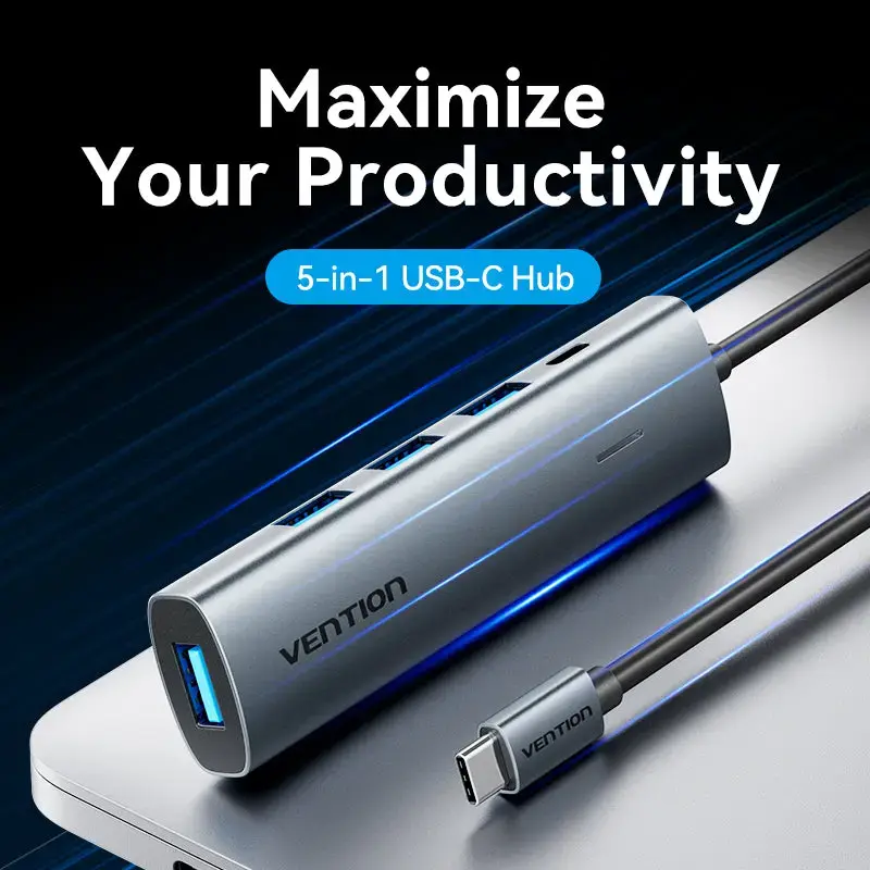 Концентратор USB-C 3.0 Vention TGZHB Photo 2