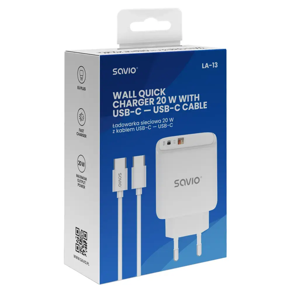 SAVIO LA-13 indoor AC fast mobile charger Photo 2