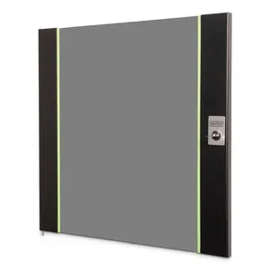 Glass front door for 19" 12U wall-mounted enclosure DIGITUS Unique series — glass and metal, black