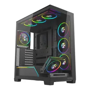 Midi tower computer case No name STELLAR PLUS ARGB MIDI 8F — black, 8 fans support