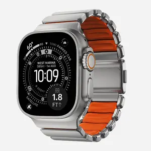 Siksniņa Nomad Goods Stratos dabīgais titāns priekš Apple viedpulksteņiem, platums 23,6 mm, plaukstas 130–200 mm