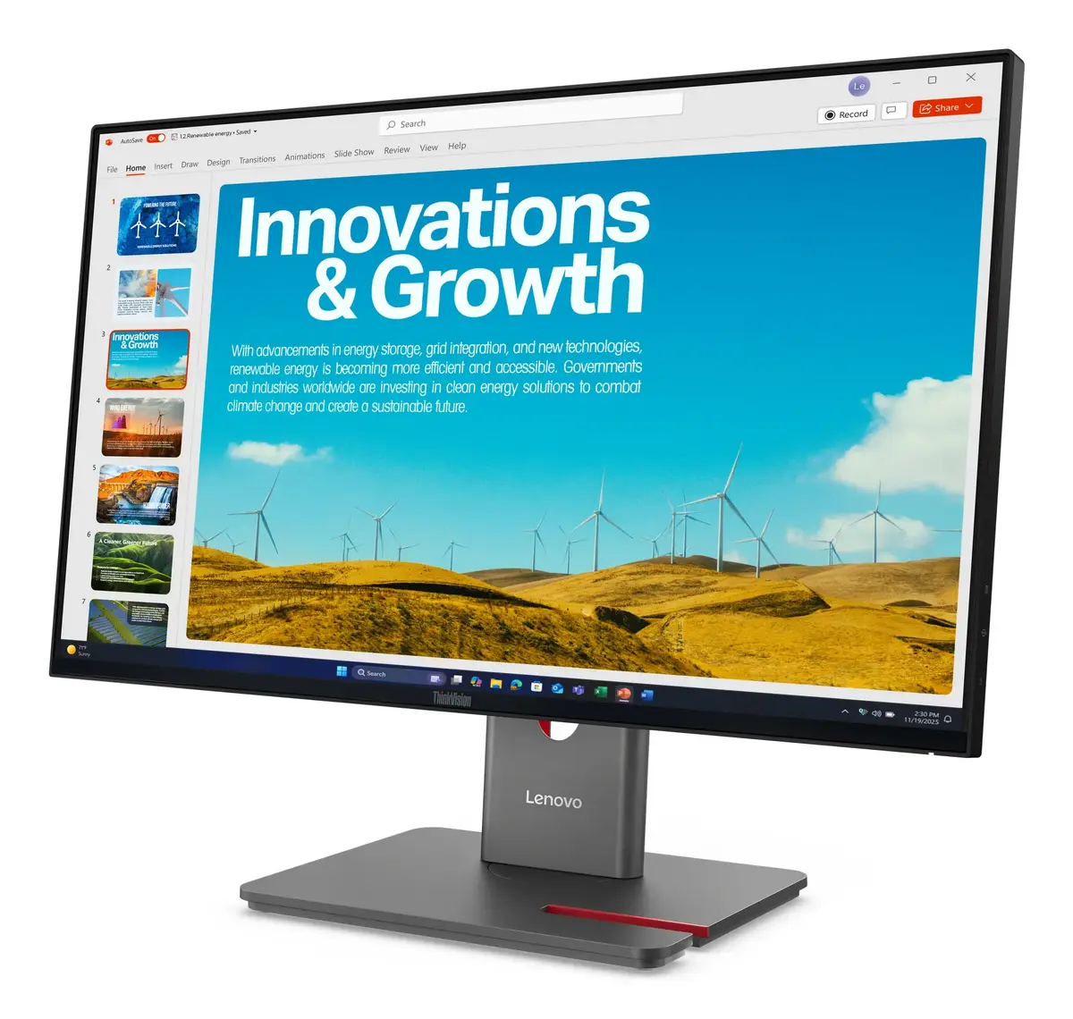 Монитор Lenovo ThinkVision P24QD-40 23,8" Quad HD Photo 2