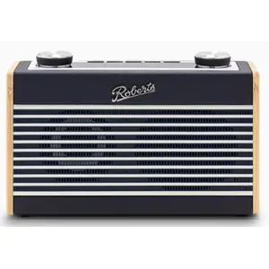 Portable radio Roberts Radio Rambler Uno — DAB/DAB+/FM, AA battery, bamboo & navy aluminium finish