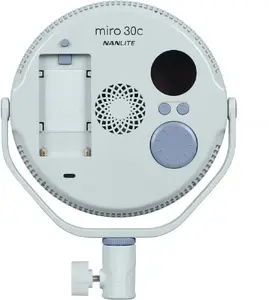 LED on-camera light Nanlite miro 30C mintblau — compact on-camera LED panel, adjustable color temperature