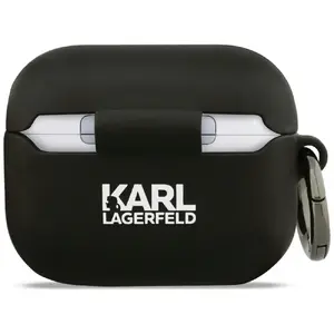 Силиконовый чехол с 3D-головой Karl для AirPods Pro 3 от Karl Lagerfeld, черный