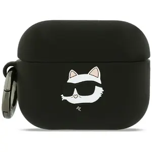 Protective silicone case Karl Lagerfeld Choupette 3D for AirPods Pro 3 — black