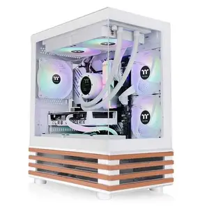 PC Micro Tower case THERMALTAKE View 170 WS ARGB Snow — Micro ATX, white, 2x120mm side, 1x120mm rear, PSU bottom, supports 2.5"/3.5"