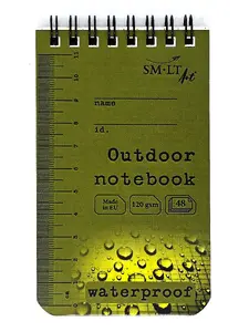 Memo pad SMLT 125x75 mm, 120 g/m², 48 sheets, squared waterproof paper