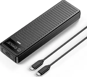 External M.2 NVMe Enclosure ORICO DDM2-C3-G2, USB-A/USB-C 3.2 Gen2 10Gb/s, Gray