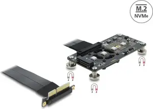 DELOCK PCI Express 3.0 x4 to M.2 Key M adapter, 10 cm cable, model 64357