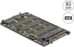 DELOCK Konvertors M.2 Key M NVMe SSD uz U.2 (SFF-8639) — modelis 64354