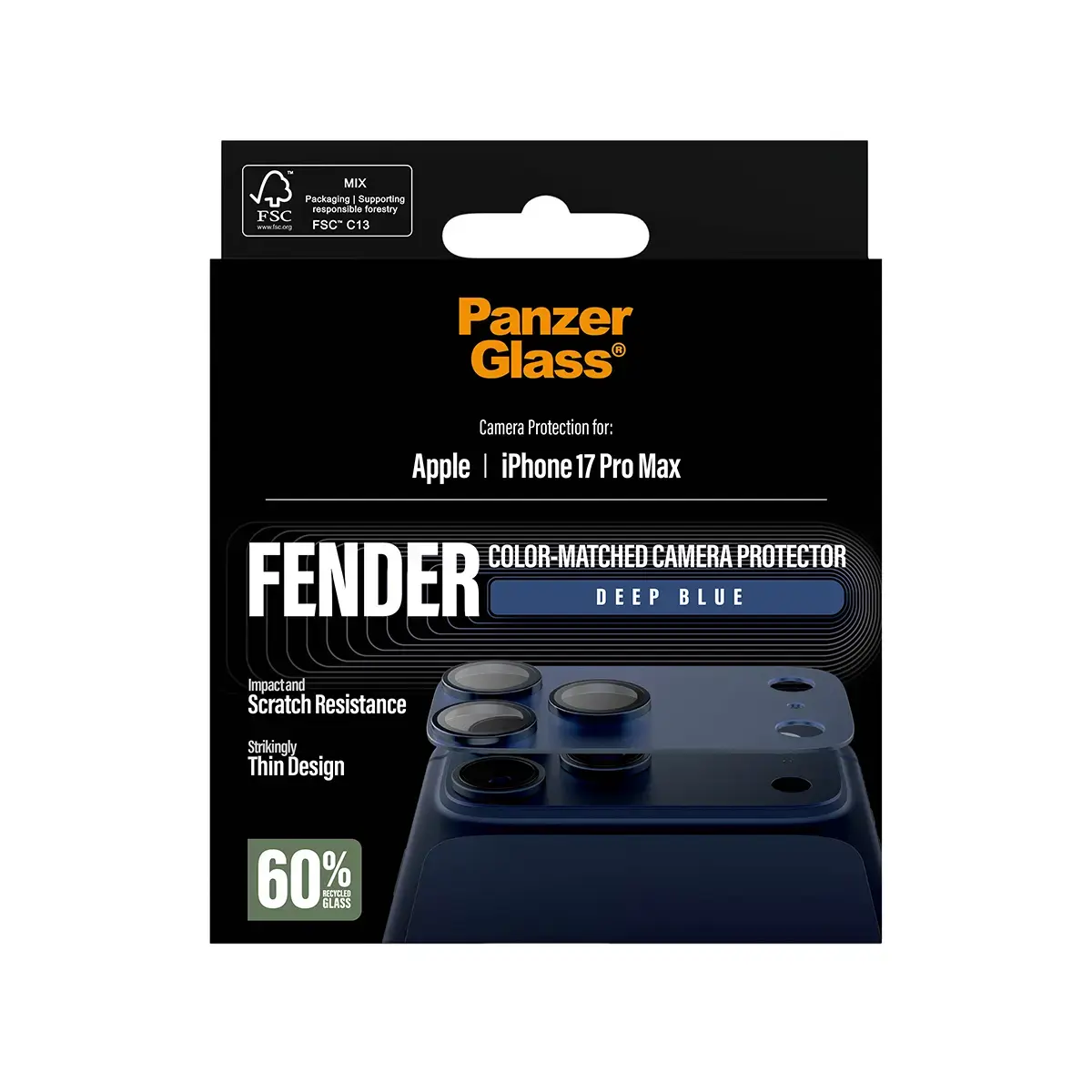 PanzerGlass Fender Camera Protector Deep Blue iPhone 17 Pro Max Photo 3