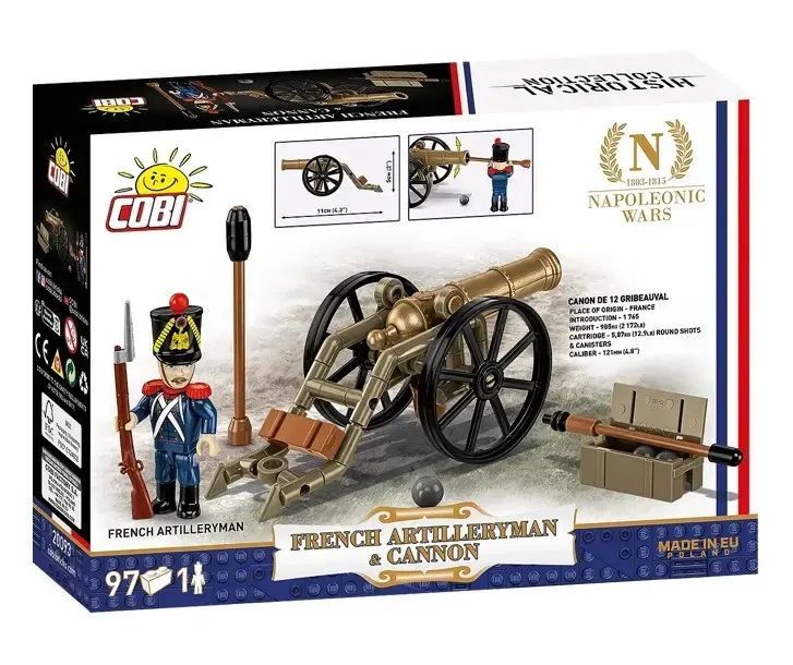 Cobi konstruktors Francijas artilērietis ar lielgabalu 97 d. Photo 2