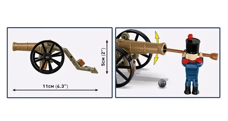 Cobi konstruktors Francijas artilērietis ar lielgabalu 97 d. Photo 5