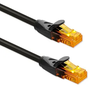 Ethernet patch cable QOLTEC CAT6, 2×RJ45, 20 m, black