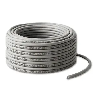UTP patchcord cable CAT6 Copper Cu 100m grey – QOLTEC 54560
