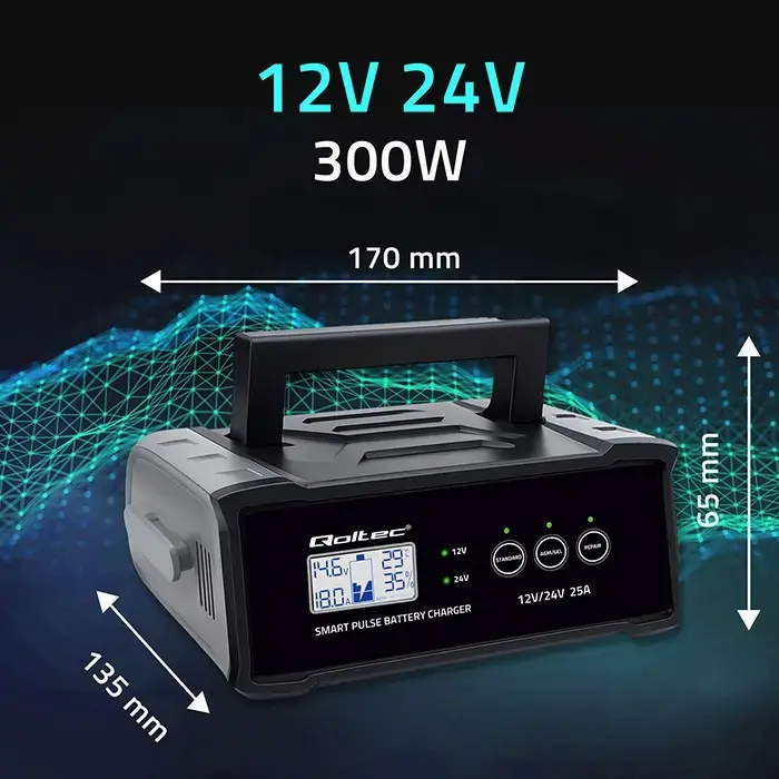 QOLTEC 52514 lādētājs 12V/24V 25A Photo 5