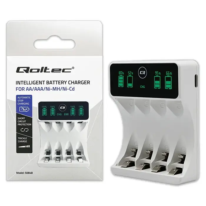 Battery charger QOLTEC 50848 for NiMH AAA/AA Photo 5
