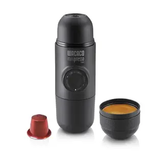 Pārnēsājama espresso kafijas automašīna Wacaco Minipresso NS — kapsulas, 8 bar, melna, 175×70×60 mm