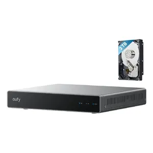 Network Video Recorder Eufy S4 — 8-channel NVR, 4K (3840x2160), 2 TB HDD, expandable to 16 TB, Black/Grey