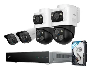 IP-камера типа Bullet Eufy S4 — 16 МП, 3840×2160, 8× оптический зум, 122° обзора, потолочный монтаж, проводная, для внутри/снаружи