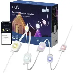 Light decoration chain Eufy Permanent Outdoor Light 15 m, multicolour, AC powered, flexible mounting