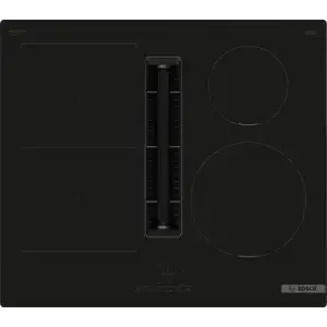 Indukcijas virsma Bosch Serie 4 PVS611B16E, iebūvējama 59,2 cm, 4 zonas, skārienvadība, melna