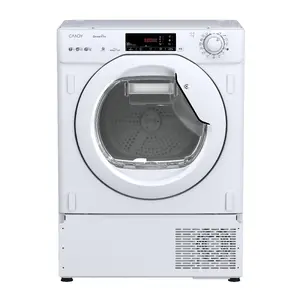 Tumble dryer built-in CANDY BCTD H7A2TE-S, heat pump, front-load, 7 kg, white, E class
