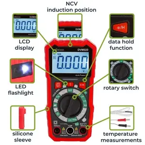Мультиметр electro base DVM020 — 8 функций, True RMS, AC/DC, измерение температуры, CAT III 600В