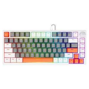 Gasket magnetic keyboard ASTRAL, OUTEMU White Jade, white, 3-color keycaps