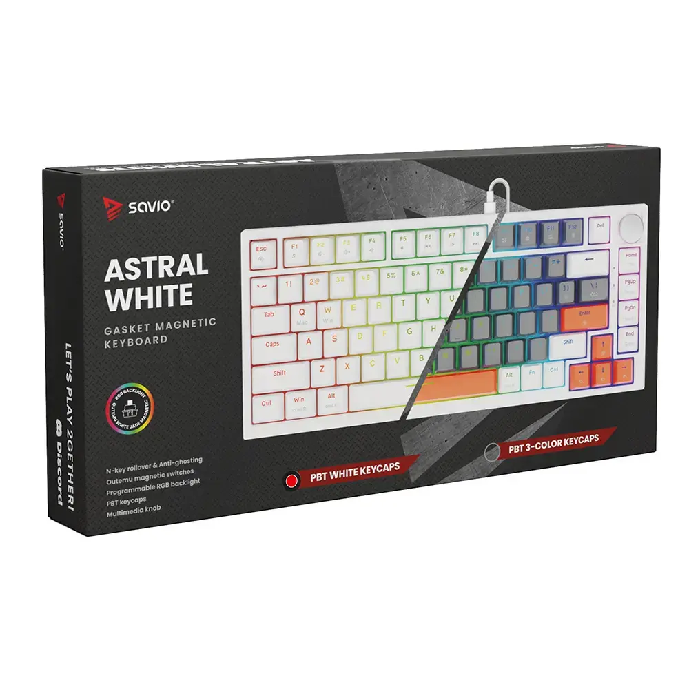Vadu spēļu tastatūra SAVIO ASTRAL WHITE JADE Photo 7