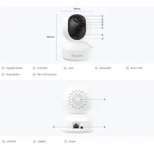 Indoor wireless Wi‑Fi camera Reolink E330 — 5MP (3K), dual‑band 2.4/5 GHz, MicroSD up to 512GB