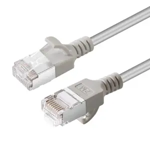 Network patch cable MicroConnect V-FTP6A0015-SLIM Cat6a U/FTP RJ-45–RJ-45 0.15 m Grey