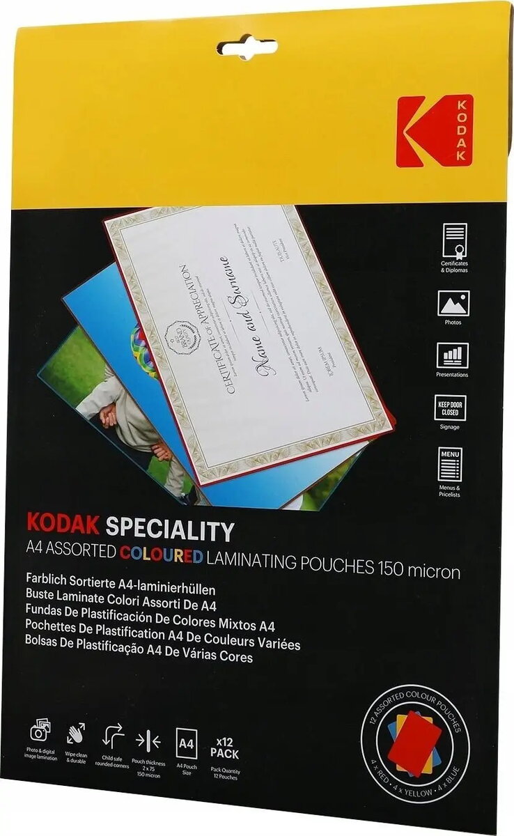 Laminēšanas maisiņi Kodak A4 12 gab
