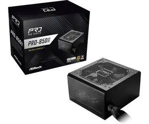 Barošanas bloks ASRock PRO-850G 850W 24-pin ATX 80 PLUS Gold melns
