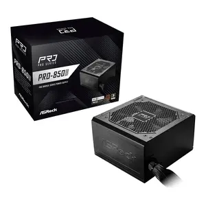 Блок питания ASRock Pro Series PRO-850B 850W ATX 80+ Bronze, чёрный