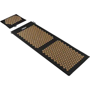 Akupresūras paklājs Rebel ECO ar adatām un spilvenu 130x50 cm XXL, zelta adatās