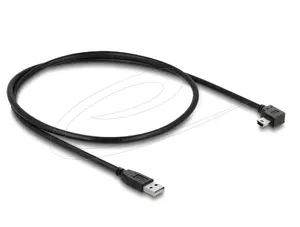 USB A to Mini-USB B cable DELOCK 81650 — USB 2.0, 2 m, black