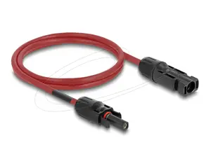 Cable DELOCK 90972 DL4 solar connector male to female 4 mm² 1 m red/black 1000 V DC