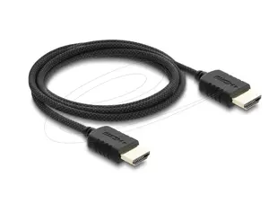 HDMI cable DELOCK 8K 60Hz 48Gbps Coaxial High Speed with braided coating, 2 m, HDMI Type A to A, Black