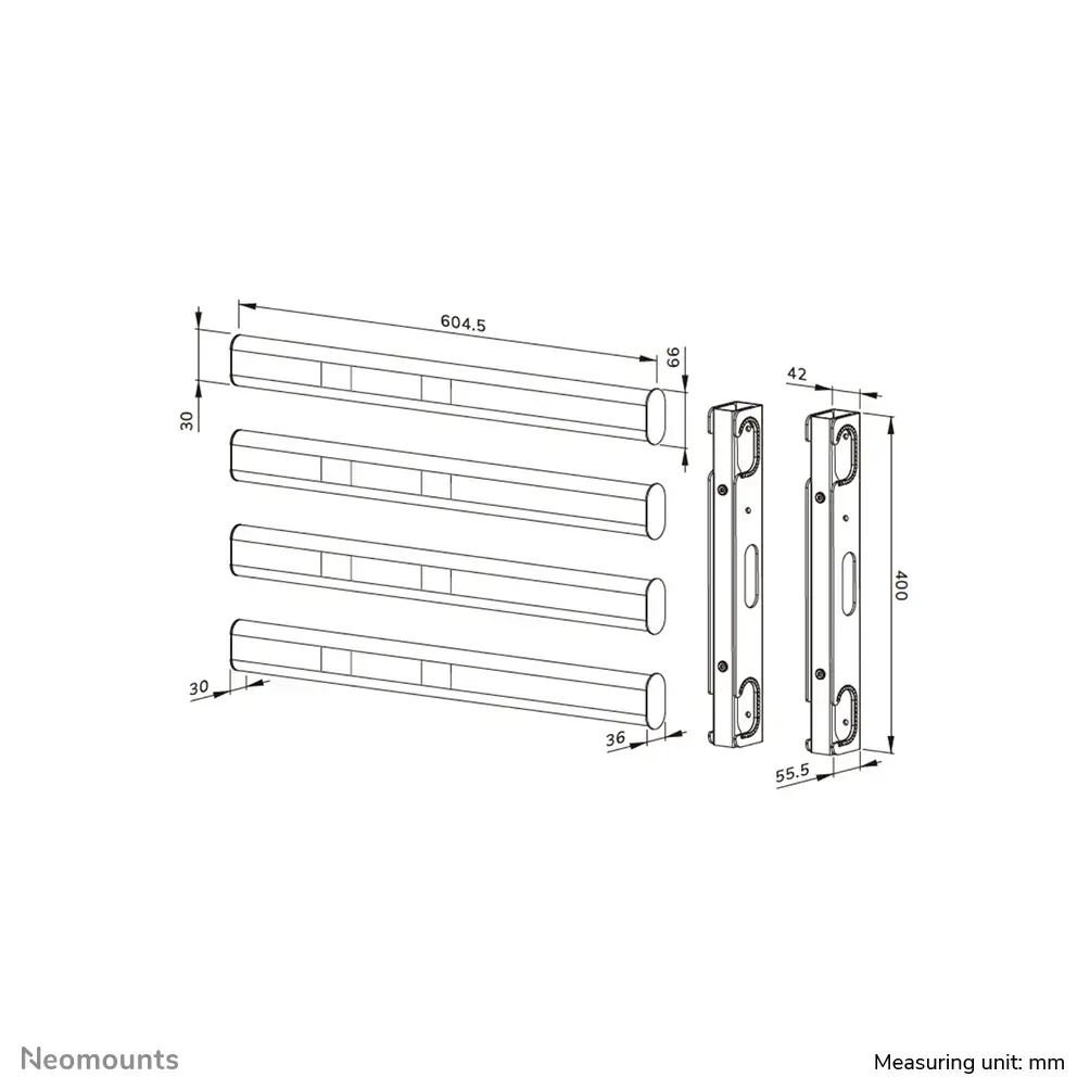 Pagarinājuma komplekts Neomounts AFL55-975BL Photo 11