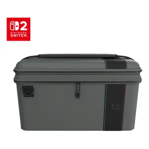 Ceļojuma maciņš Turtle Beach PlayTrek Charcoal Black 2‑in‑1 priekš Nintendo Switch 2 — 148×203×320 mm